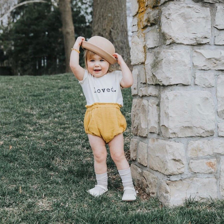 Loved. Organic Cotton Kids Tshirt Short Sleeve - HoneyBug 