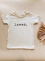 Loved. Organic Cotton Kids Tshirt Short Sleeve - HoneyBug 