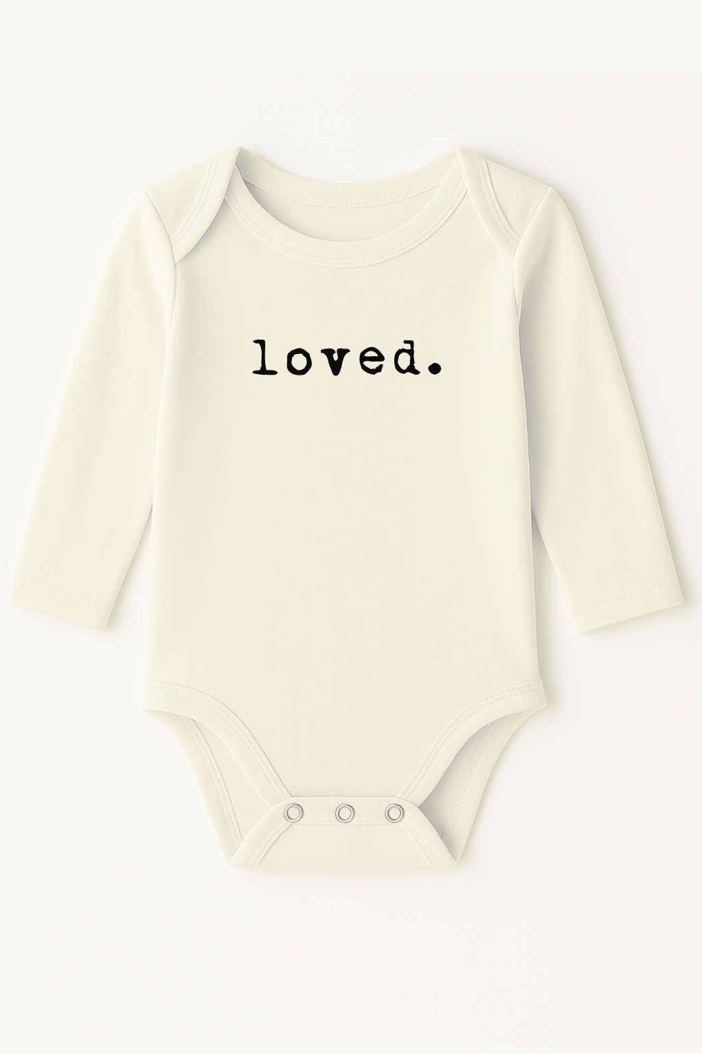 Loved. Organic Cotton Baby Bodysuit Long Sleeve - HoneyBug 