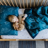 Cotton Muslin Toddler Comforter - Blast Off - HoneyBug 