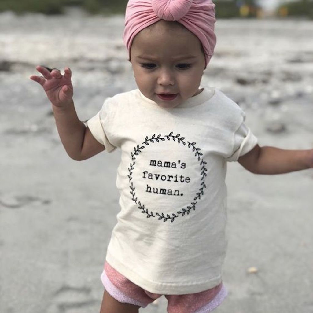 Mamas Favorite Human Organic Cotton Kids Tee Short Sleeve - HoneyBug 