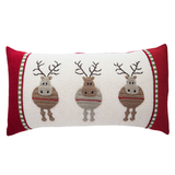 Round Reindeer Lumbar Pillow