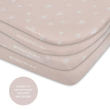 Bassinet Sheet Set - Pink Ginko