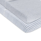 Waterproof Changing Pad Cover | Cradle Sheet Set - Misty Blue Stripes & Splash - HoneyBug 