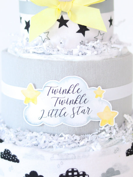 Moon Diaper Cake - HoneyBug 