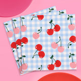 Cherry Birthday Bundle - Tableware, Balloons, Banner + Tats