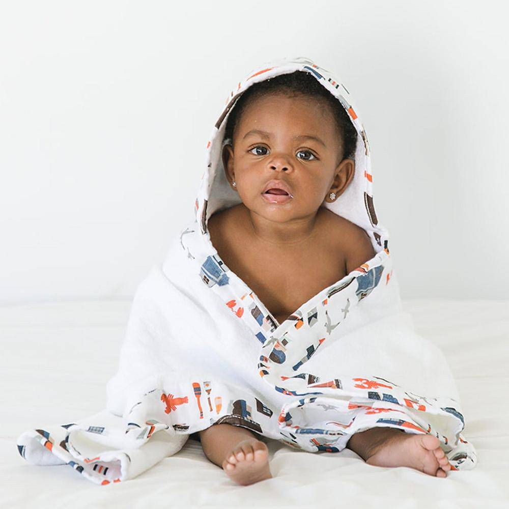 Nautical Baby Hooded Towel - HoneyBug 