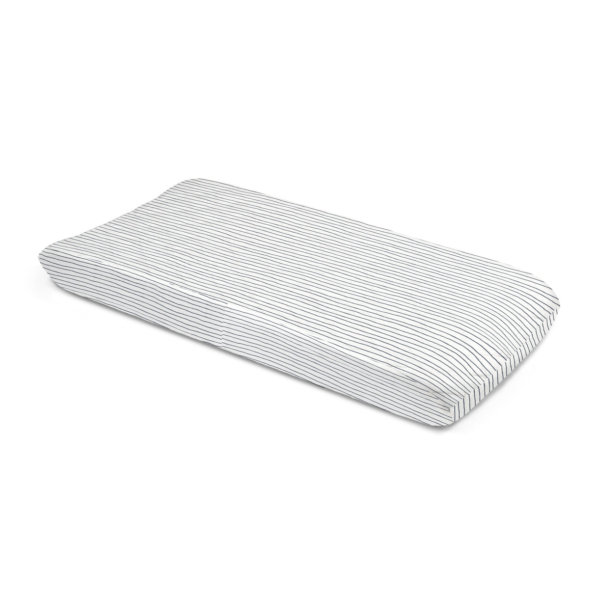Organic Changing Pad Cover - Navy Stripes - HoneyBug 
