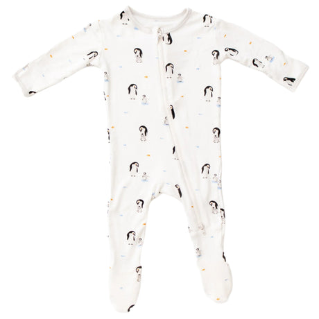 Penguin Zippered Footie - HoneyBug 