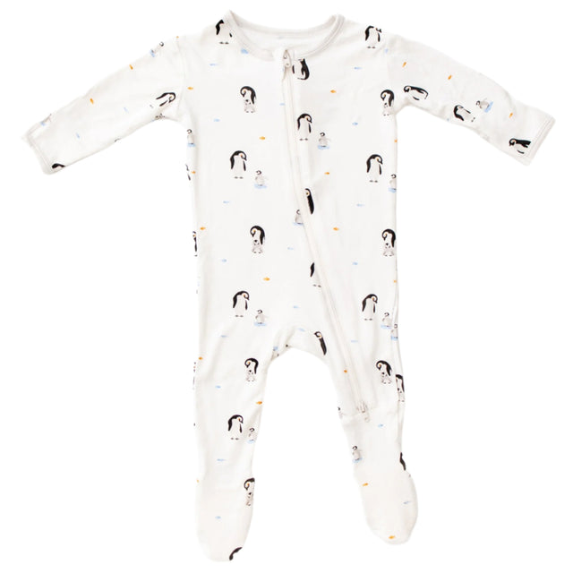 Penguin Zippered Footie - HoneyBug 
