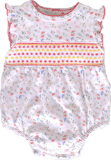 Madison Smocked Floral Bubble