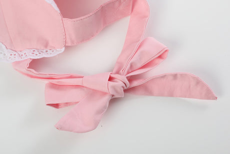 Pink and Lace Summer Baby Bonnet