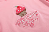Pink Birthday Girl Ruffle Top and Skort Set
