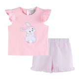 Pink Bunny T-Shirt and Shorts Set