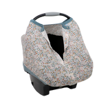 Cotton Muslin Car Seat Canopy - Pressed Petals - HoneyBug 