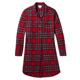 Women's Brushed Twill Maternity Nightshirt in Imperial Tartan - HoneyBug 