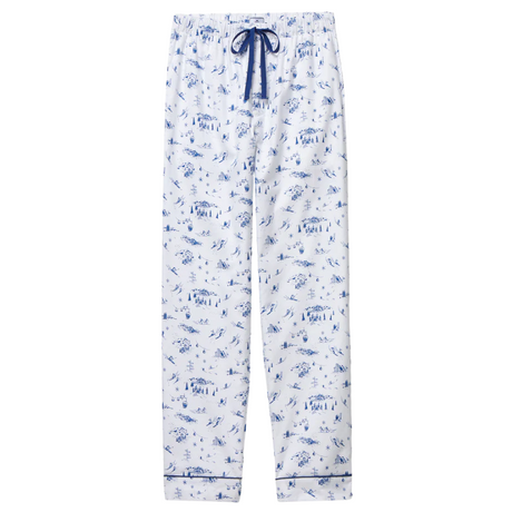 Men's Twill Pajama Pants in Chalet Toile - HoneyBug 