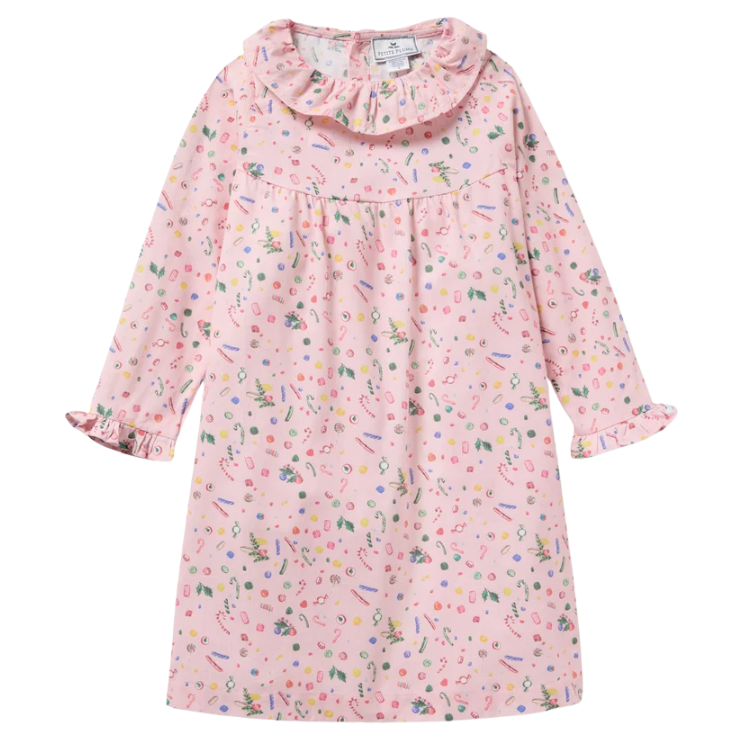 Girl's Twill Scarlett Nightgown in Vintage Sweets - HoneyBug 
