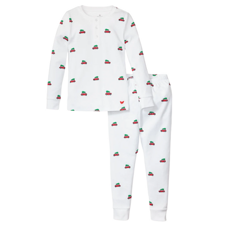 Kid's Pima Snug Fit Pajama Set in Holiday Journey - HoneyBug 
