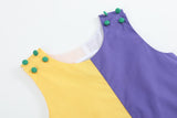 Purple, Green and Gold Mardi Gras Shortalls