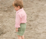 Boys Collar Shirt - Red Stripe - HoneyBug 