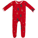Reindeer Zippered Footie - HoneyBug 