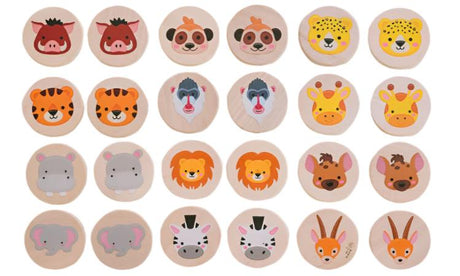 Safari Matching Tiles - HoneyBug 