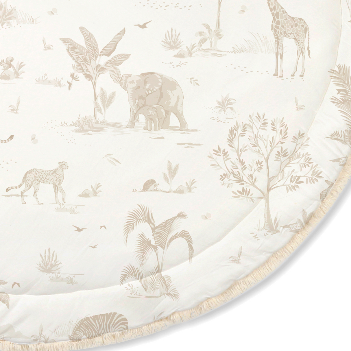 Organic Cotton Quilted Play Mat - Safari
