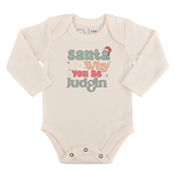 long sleeve graphic bodysuit | why be judgin - HoneyBug 