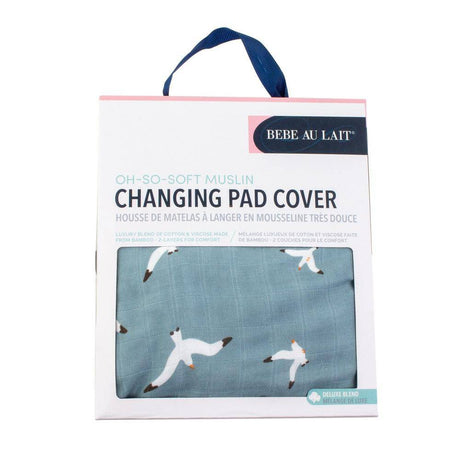 Seagulls Oh So Soft Muslin Changing Pad Cover - HoneyBug 