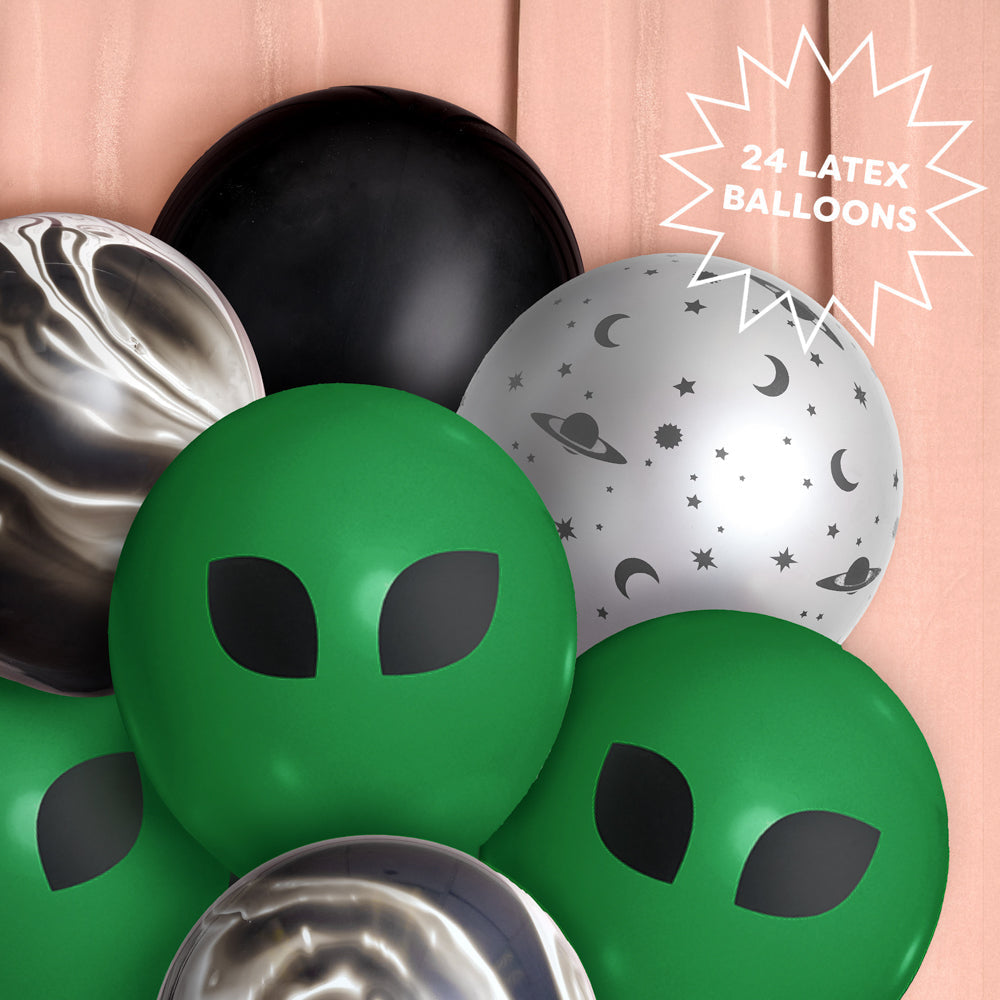 Alien Abduction Balloon Pack - 24 latex balloons