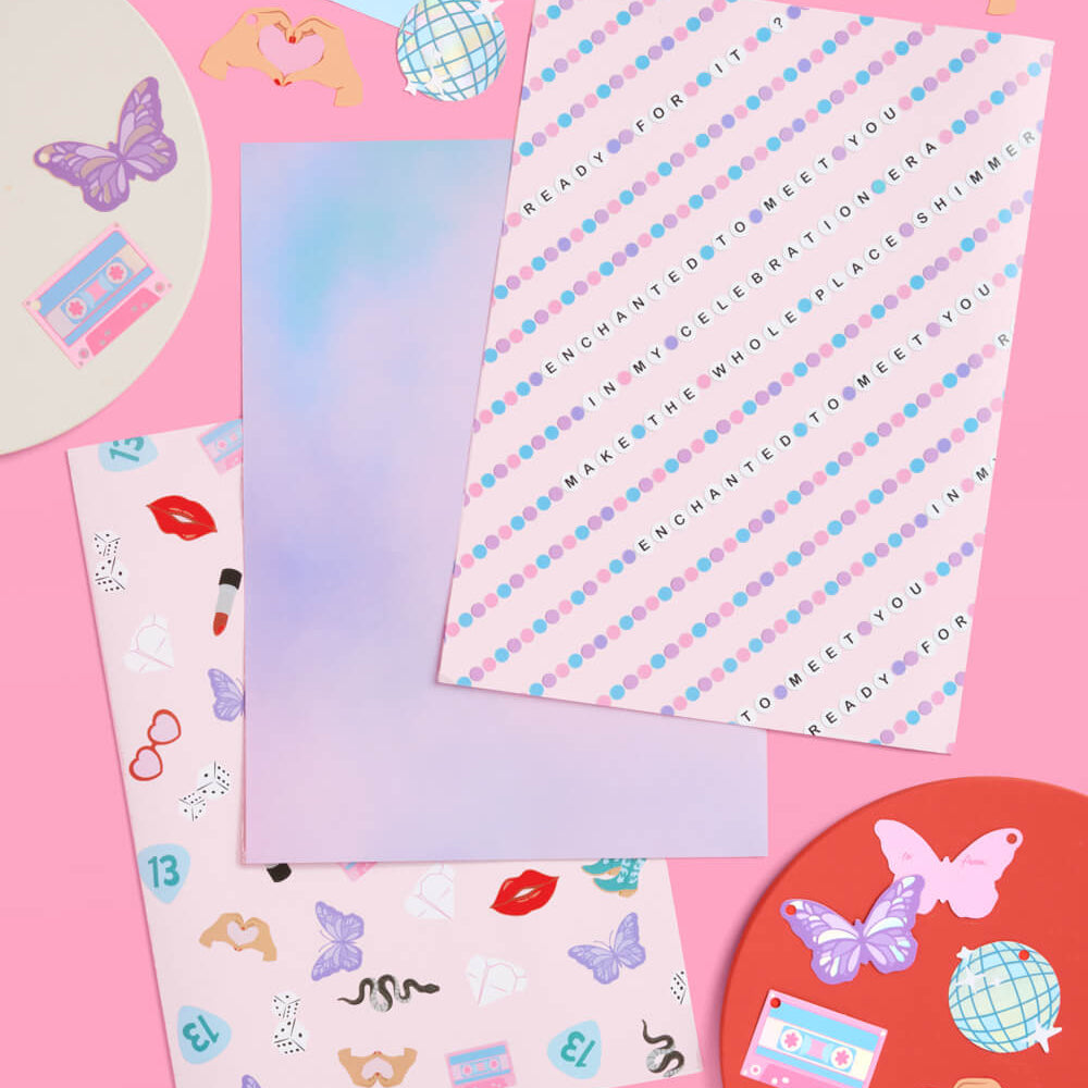 Gifting Era Wrapping Paper Set - 12 Sheets + 16 Tags