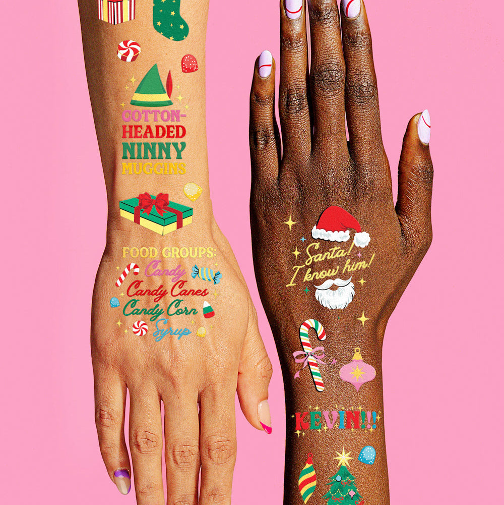 Christmas Movie Tattoos - 48 Temporary Tattoos