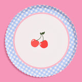 Cherry Plates - 24 Paper Plates