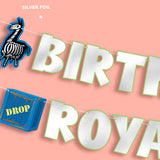 Birthday Royale Banner - Silver Foil Banner