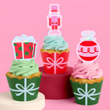 Deck the Cupcakes Set - 24 Sets of Liners + Toppers