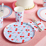 Cherry Plates - 24 Paper Plates