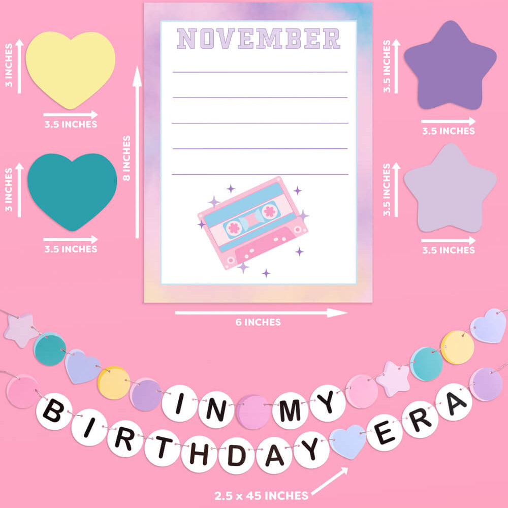 Bday Era Classroom Set - 18 Bulletin Board Pieces