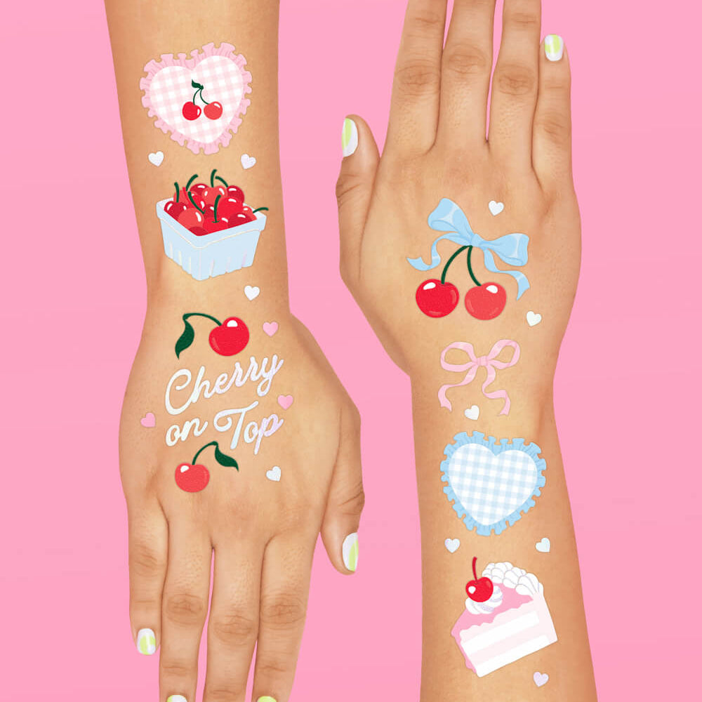 Cherry Tats - 50 Temporary Tattoos