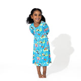 PAW Patrol: The Mighty Movie - Mighty Pups Bamboo Girls' Long Sleeve Dress - HoneyBug 