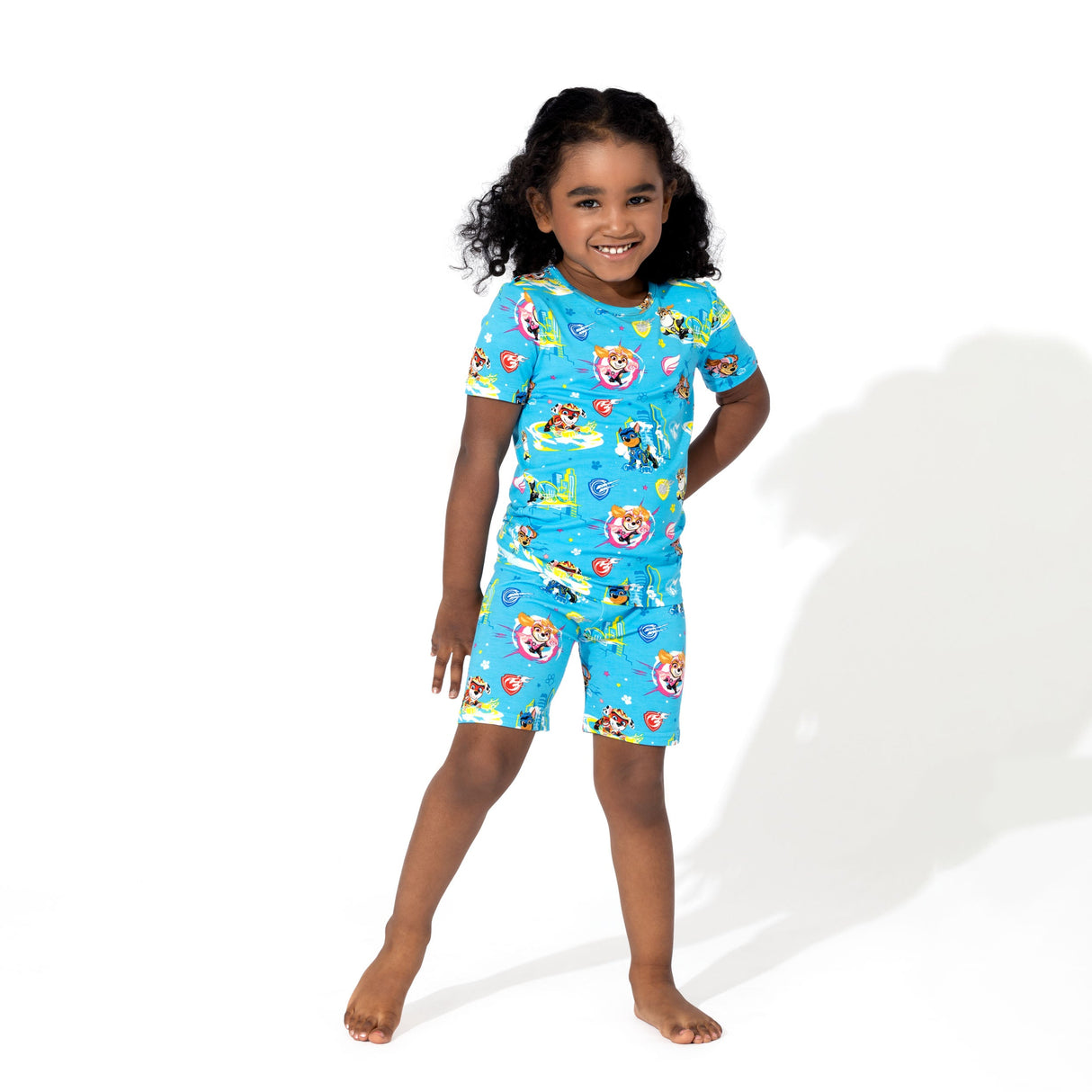 PAW Patrol: The Mighty Movie - Mighty Pups Bamboo Kids Pajama Short Set - HoneyBug 
