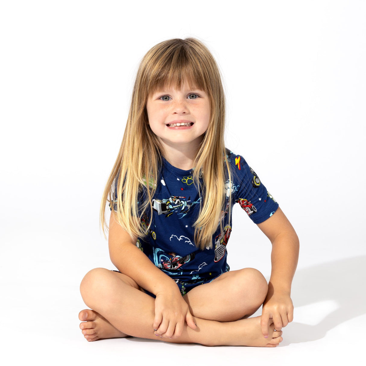 PAW Patrol: The Mighty Movie - Mighty Vehicles Bamboo Kids Pajama Short Set - HoneyBug 