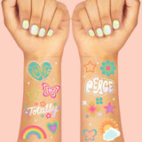 Groovy Rainbow Tats - 68 Temporary Tattoos