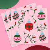 Deck the Halls Napkins - 25 Square Napkins