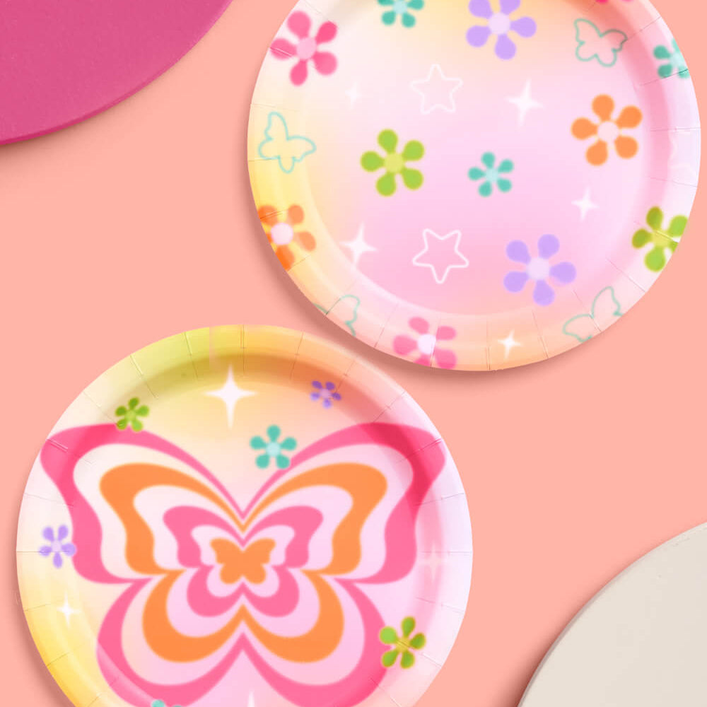 Butterfly Daydream Plates - 24 Paper Plates
