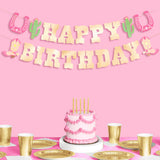 HBD Cowgirl Banner - Gold Foil Banner