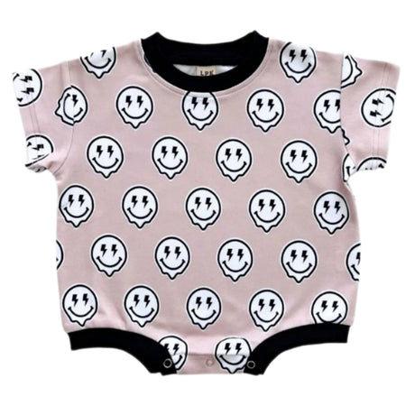 Short Sleeve Bubble Romper | Electric Drippy - HoneyBug 