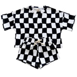 Shorts Set | Wavy Checkered - HoneyBug 