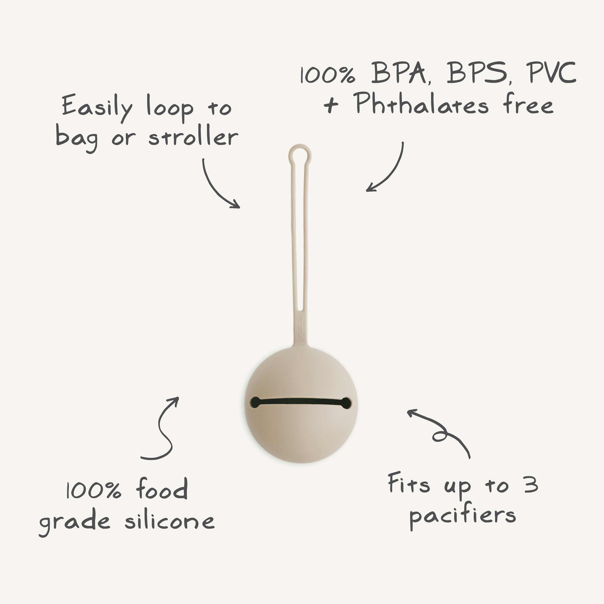 Silicone Pacifier Case - Soft Lilac - HoneyBug 