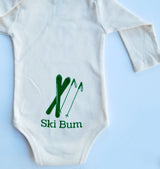 Pre-order for late September Ski Bum Long Sleeve Romper - HoneyBug 